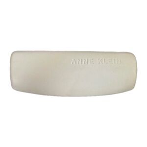 Eyeglasses Case Anne Klein Clamshell White Faux Leather Hard Case‎ Fashion